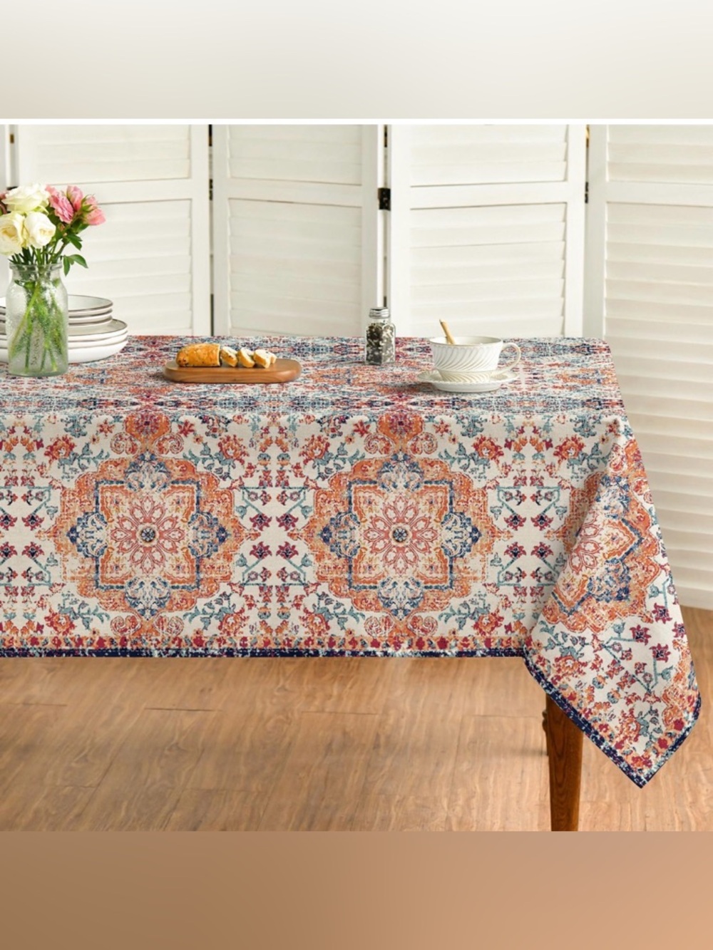 NWT Horaldaily Boho Bohemian Style Tablecloth 60x140 Inch Rectangular Vintage
